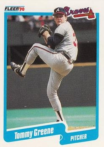 #584 Tommy Greene - Atlanta Braves - 1990 Fleer USA Baseball
