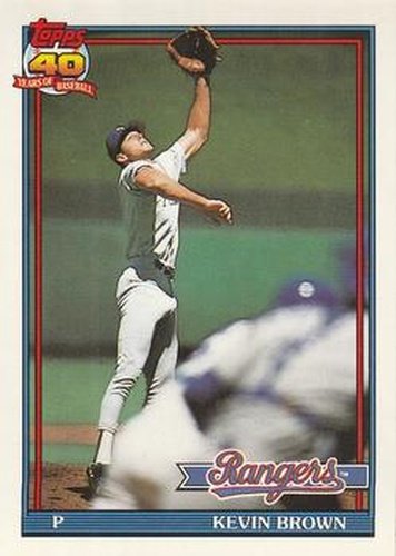 #584 Kevin Brown - Texas Rangers - 1991 O-Pee-Chee Baseball
