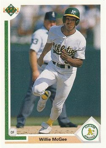 #584 Willie McGee - Oakland Athletics - 1991 Upper Deck Baseball