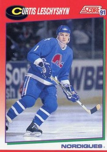 #58 Curtis Leschyshyn - Quebec Nordiques - 1991-92 Score Canadian Hockey