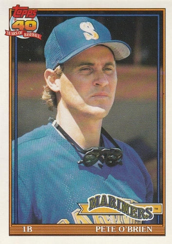 #585 Pete O'Brien - Seattle Mariners - 1991 O-Pee-Chee Baseball