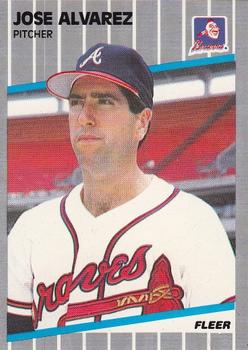 #585 Jose Alvarez - Atlanta Braves - 1989 Fleer Baseball