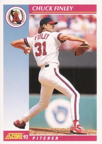 #585 Chuck Finley - California Angels - 1992 Score Baseball