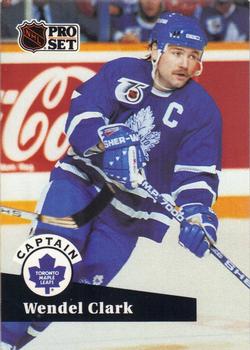 #585 Wendel Clark - 1991-92 Pro Set Hockey