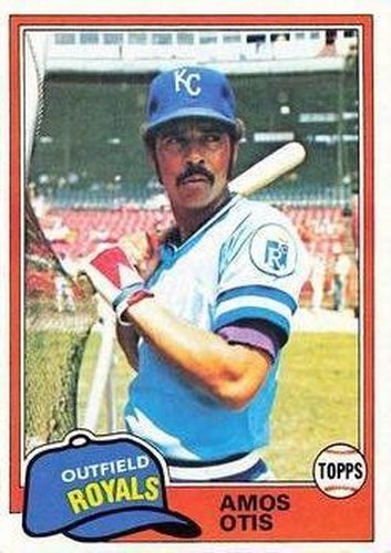 #585 Amos Otis - Kansas City Royals - 1981 Topps Baseball