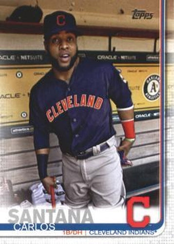 #585 Carlos Santana - Cleveland Indians - 2019 Topps Baseball