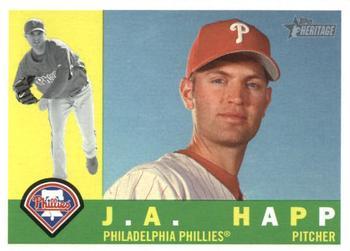 #585 J.A. Happ - Philadelphia Phillies - 2009 Topps Heritage Baseball