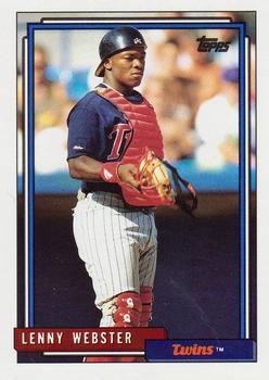 #585 Lenny Webster - Minnesota Twins - 1992 Topps Baseball