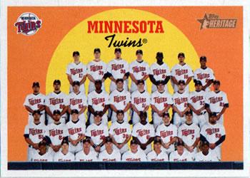#585 Minnesota Twins - Minnesota Twins - 2008 Topps Heritage Baseball