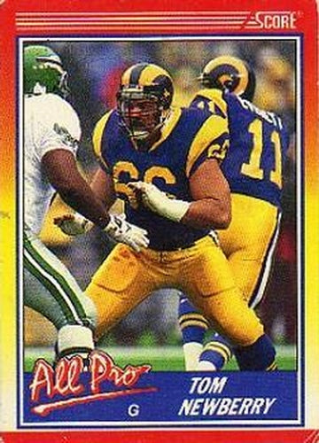 #585 Tom Newberry - Los Angeles Rams - 1990 Score Football