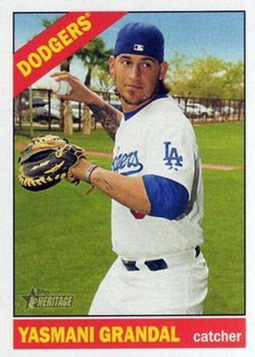 #585 Yasmani Grandal - Los Angeles Dodgers - 2015 Topps Heritage Baseball