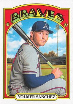 #585 Yolmer Sanchez - Atlanta Braves - 2021 Topps Heritage Baseball