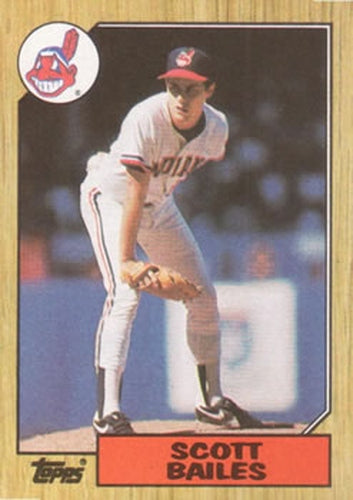 #585 Scott Bailes - Cleveland Indians - 1987 Topps Baseball