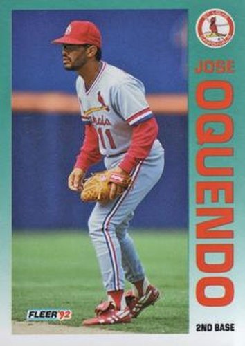 #585 Jose Oquendo - St. Louis Cardinals - 1992 Fleer Baseball