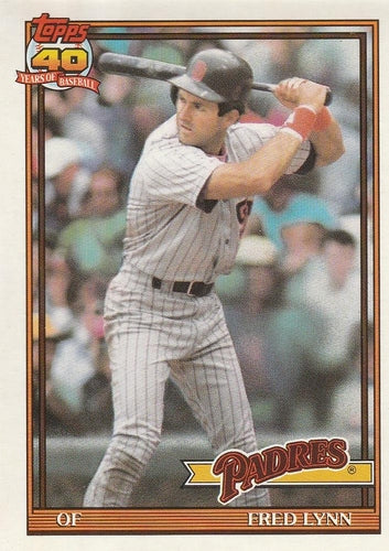 #586 Fred Lynn - San Diego Padres - 1991 O-Pee-Chee Baseball