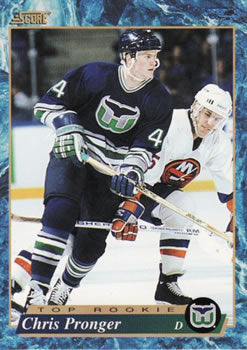 #586 Chris Pronger - Hartford Whalers - 1993-94 Score Canadian Hockey