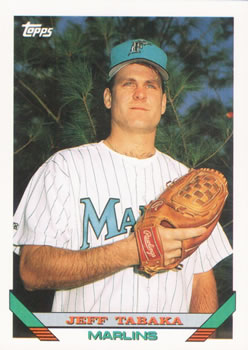#586 Jeff Tabaka - Florida Marlins - 1993 Topps Baseball