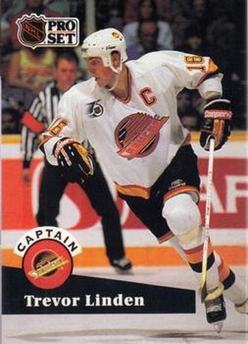 #586 Trevor Linden - 1991-92 Pro Set Hockey