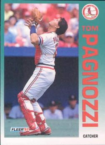 #586 Tom Pagnozzi - St. Louis Cardinals - 1992 Fleer Baseball