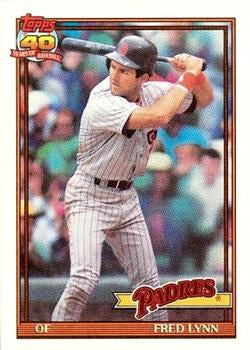 #586 Fred Lynn - San Diego Padres - 1991 Topps Baseball