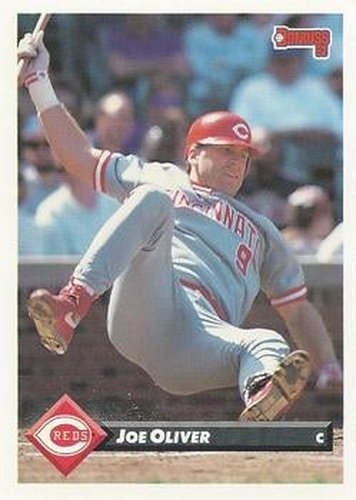 #586 Joe Oliver - Cincinnati Reds - 1993 Donruss Baseball