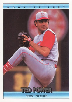 #586 Ted Power - Cincinnati Reds - 1992 Donruss Baseball