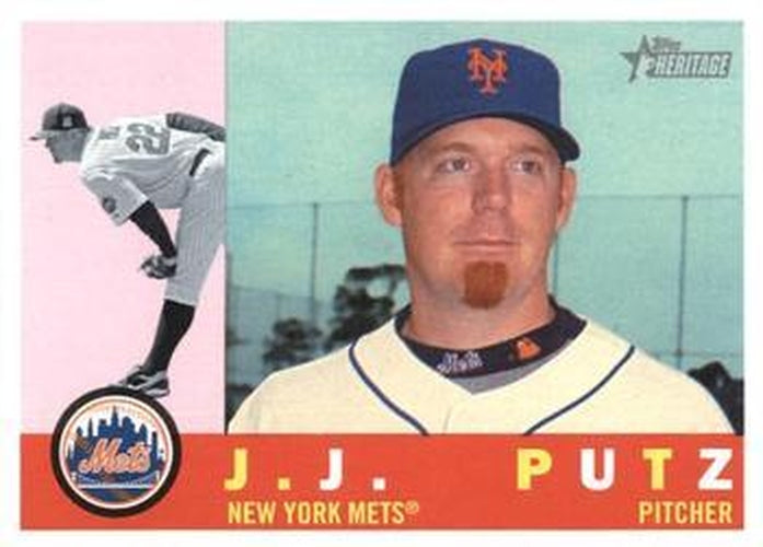 #586 J.J. Putz - New York Mets - 2009 Topps Heritage Baseball