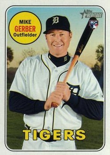 #586 Mike Gerber - Detroit Tigers - 2018 Topps Heritage Baseball