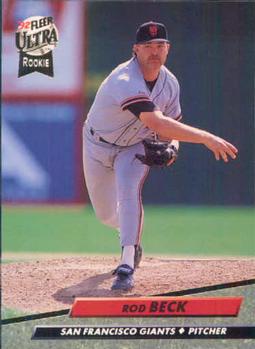 #586 Rod Beck - San Francisco Giants - 1992 Ultra Baseball