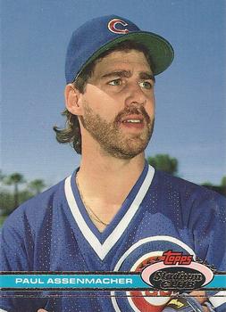 #586 Paul Assenmacher - Chicago Cubs - 1991 Stadium Club Baseball