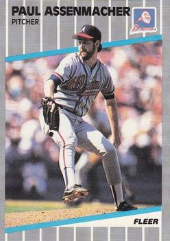 #586 Paul Assenmacher - Atlanta Braves - 1989 Fleer Baseball