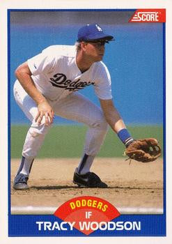 #586 Tracy Woodson - Los Angeles Dodgers - 1989 Score Baseball