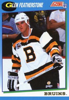 #587 Glen Featherstone - Boston Bruins - 1991-92 Score Canadian Hockey
