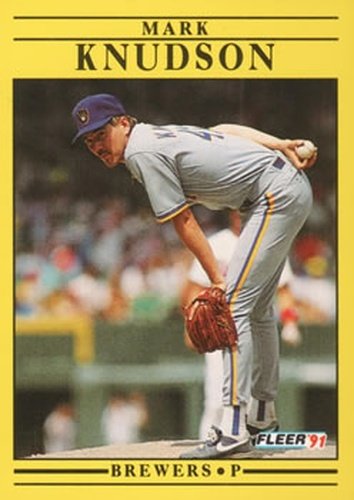 #587 Mark Knudson - Milwaukee Brewers - 1991 Fleer Baseball