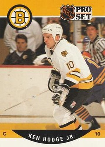 #587 Ken Hodge Jr. - Boston Bruins - 1990-91 Pro Set Hockey