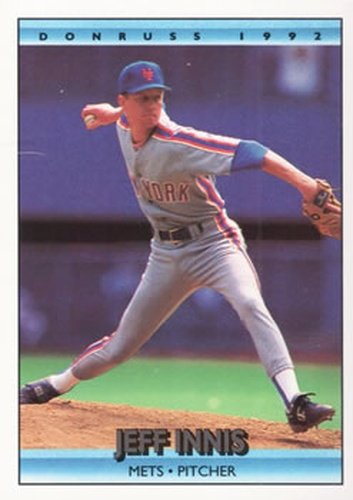 #587 Jeff Innis - New York Mets - 1992 Donruss Baseball