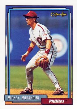 #587 Mickey Morandini - Philadelphia Phillies - 1992 O-Pee-Chee Baseball