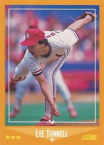 #587 Lee Tunnell - St. Louis Cardinals - 1988 Score Baseball