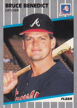 #587 Bruce Benedict - Atlanta Braves - 1989 Fleer Baseball