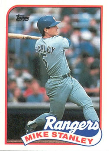 #587 Mike Stanley - Texas Rangers - 1989 Topps Baseball