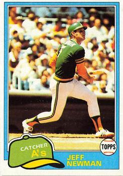 #587 Jeff Newman - Oakland Athletics - 1981 Topps Baseball