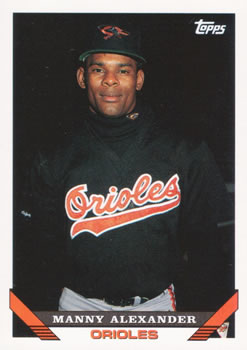 #587 Manny Alexander - Baltimore Orioles - 1993 Topps Baseball