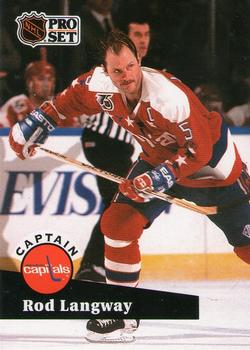 #587 Rod Langway - 1991-92 Pro Set Hockey