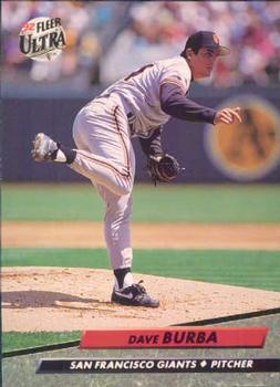 #587 Dave Burba - San Francisco Giants - 1992 Ultra Baseball