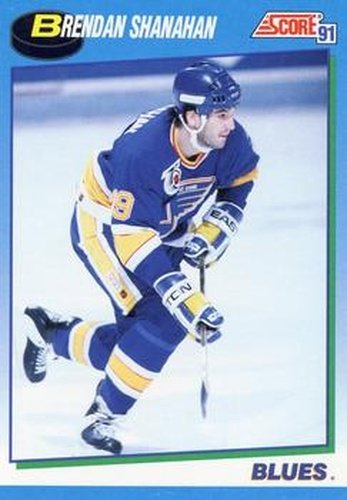 #588 Brendan Shanahan - St. Louis Blues - 1991-92 Score Canadian Hockey