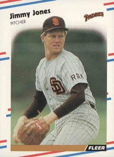 #588 Jimmy Jones - San Diego Padres - 1988 Fleer Baseball