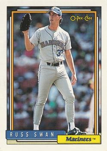 #588 Russ Swan - Seattle Mariners - 1992 O-Pee-Chee Baseball