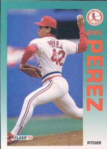 #588 Mike Perez - St. Louis Cardinals - 1992 Fleer Baseball