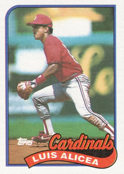#588 Luis Alicea - St. Louis Cardinals - 1989 Topps Baseball