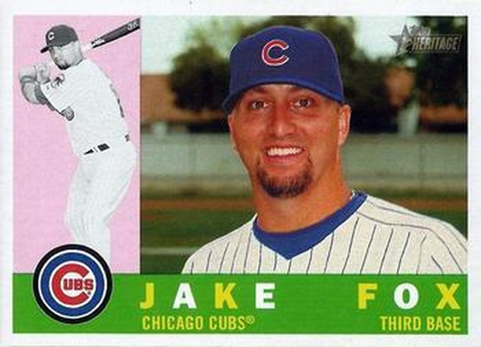 #588 Jake Fox - Chicago Cubs - 2009 Topps Heritage Baseball